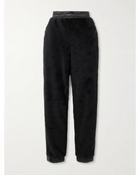 Moncler - Shell-Trimmed Fleece Tapered Sweatpants - Lyst