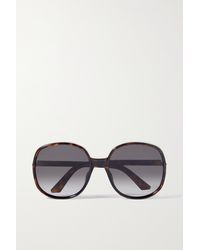 Dior - Ddoll R1u Oversized-sonnenbrille Mit Eckigem Rahmen Aus Azetat In Hornoptik - Lyst