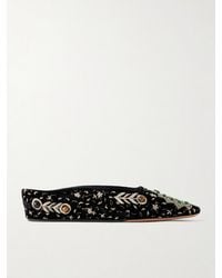 Zimmermann - Atelier Embellished Embroidered Cotton Mules - Lyst