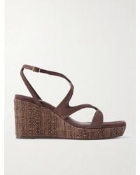 Jimmy Choo - Ayla 85 Suede Platform Espadrilles - Lyst