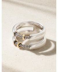 Rainbow K - Bague En Or Blanc Et Jaune 14 Carats (585/1000) Et Diamants Endless - Lyst