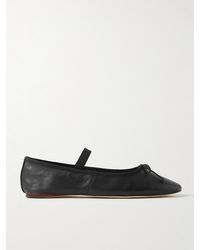 Loeffler Randall - Leonie Bow-Embellished Leather Flats - Lyst