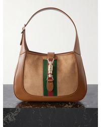 Gucci - Sac Porté Épaule En Cuir Et En Daim À Finitions En Ruban Web Jackie 1961 - Lyst