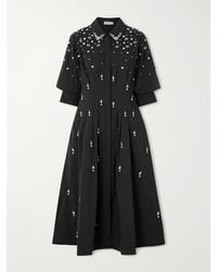 Jonathan Simkhai - Jazz Embellished Cotton-Blend Poplin Shirt Dress - Lyst
