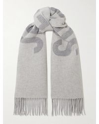 Jacquemus - Schal Aus Woll-Jacquard Mit Fransen - Lyst
