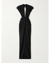 Stella McCartney - Open-Back Draped Twisted Satin Gown - Lyst