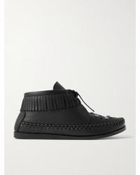 Isabel Marant - Felsa Fringed Embellished Leather Ankle Boots - Lyst