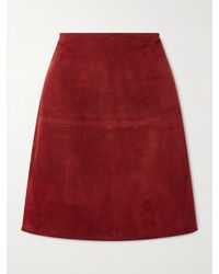 Loulou de Saison - Engel Paneled Suede Midi Skirt - Lyst
