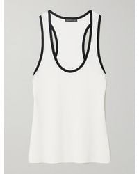 James Perse - Tanktop Aus Geripptem Jersey Aus Einer Leinenmischung - Lyst