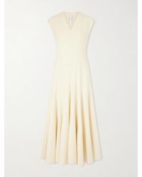 Another Tomorrow - Paneled Stretch-Wool Midi Dress - Lyst