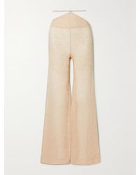 LeKasha - Net Susain Sidfa Hose Mit Weitem Bein Aus Bioleinen Mit Cut-Out Und Gürtel - Lyst