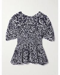 KHAITE - Mathilde Cotton-Blend Peplum Top - Lyst