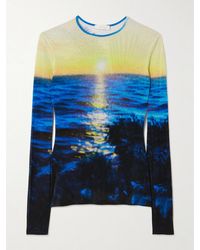 Rabanne - Crystal-Embellished Printed Jersey T-Shirt - Lyst
