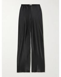 Comme Si - Bias Appliquéd-Silk Straight-Leg Pants - Lyst