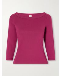 Flore Flore - Steffi Ribbed Organic Cotton-Jersey T-Shirt - Lyst