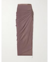 Wiederhoeft - Embellished Draped Knitted Midi Skirt - Lyst