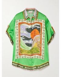 ALÉMAIS - Lucky Pace Hemd Aus Bedrucktem Seidensatin - Lyst
