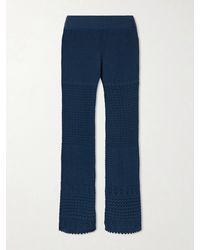 Eres - Emblème Crocheted Cotton-Blend Straight-Leg Pants - Lyst