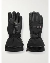 Moncler - Appliquéd Paneled Gore-Tex And Leather Gloves - Lyst