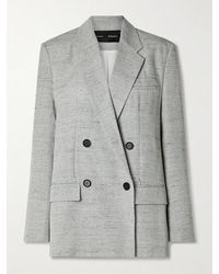 Proenza Schouler - Hadley Double-Breasted Mélange Woven Blazer - Lyst