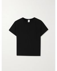 RE/DONE - T-Shirt Aus Recyceltem Baumwoll-Jersey - Lyst