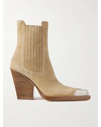 Paris Texas - Dallas Embellished Suede Ankle Boots - Lyst