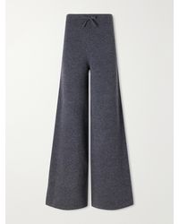 Yves Salomon - Drawstring Wool-Blend Wide-Leg Pants - Lyst