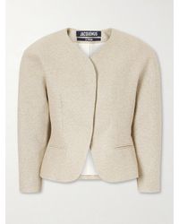 Jacquemus - La Petite Veste Ovalo Cotton And Linen-Blend Blazer - Lyst