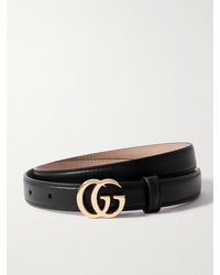 Gucci - Flat Marmont Gg Leather Belt - Lyst