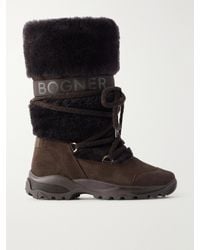 Bogner - Alta Badia 8 Shearling-Trimmed Suede Ankle Boots - Lyst