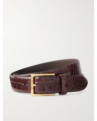 Anderson's - Croc-Effect Leather Belt - Lyst