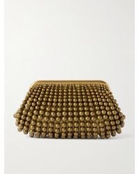 Cult Gaia - Nia Mini Beaded Metallic Leather Clutch - Lyst