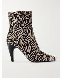 Isabel Marant - Jany 100 Zebra-Print Calf Hair Ankle Boots - Lyst