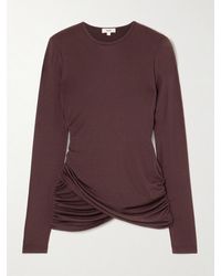 Agolde - Eve Gathered Stretch-Lyocell Jersey Top - Lyst