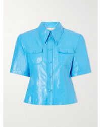 Willy Chavarria - Chavela Glossed-Leather Shirt - Lyst