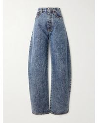 Alaïa - Acid-Wash High-Rise Barrel-Leg Jeans - Lyst