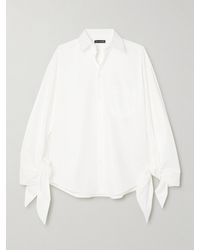 Balenciaga - Oversized Knotted Cotton-Poplin Shirt - Lyst