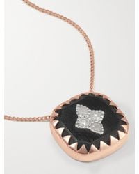 Pascale Monvoisin - Pierrot N°2 Kette Aus 9 Karat Rosé- Und Weißgold Mit Bakelit Und Diamanten - Lyst