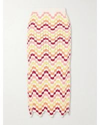 Escvdo - Safi Crocheted Cotton Midi Skirt - Lyst
