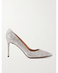 Aquazzura - Purist 85 Metallic Leather Pumps - Lyst