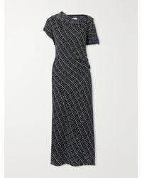 Erdem - Asymmetric Cotton-Blend Tweed Midi Dress - Lyst