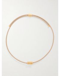 DEHANCHE - Hollyhock Beaded-Toned Leather Necklace - Lyst