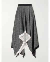 Kallmeyer - Frayed Asymmetric Tweed Midi Skirt - Lyst