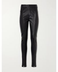 Tom Ford - Zip-Embellished Leather Skinny Pants - Lyst