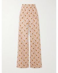 Valentino Garavani - Floral-Print Cotton-Muslin Pants - Lyst