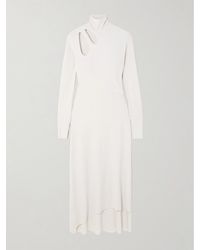 Victoria Beckham - Cutout Asymmetric Stretch-Jersey Turtleneck Midi Dress - Lyst