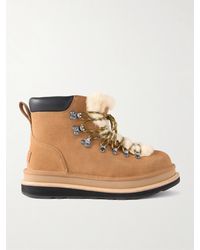 UGG - Bottines En Peau Lainée À Finitions En Cuir X Sacai - Lyst