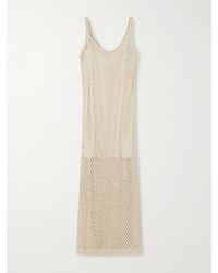 Brunello Cucinelli - Sequined Crocheted Maxi Dress - Lyst