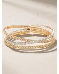 David Yurman - Pavéflex Armspange Aus 18 Karat Gelb- Weiß- Und Roségold Mit Diamanten - Lyst