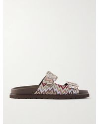 Missoni - Clea Striped Woven Sandals - Lyst